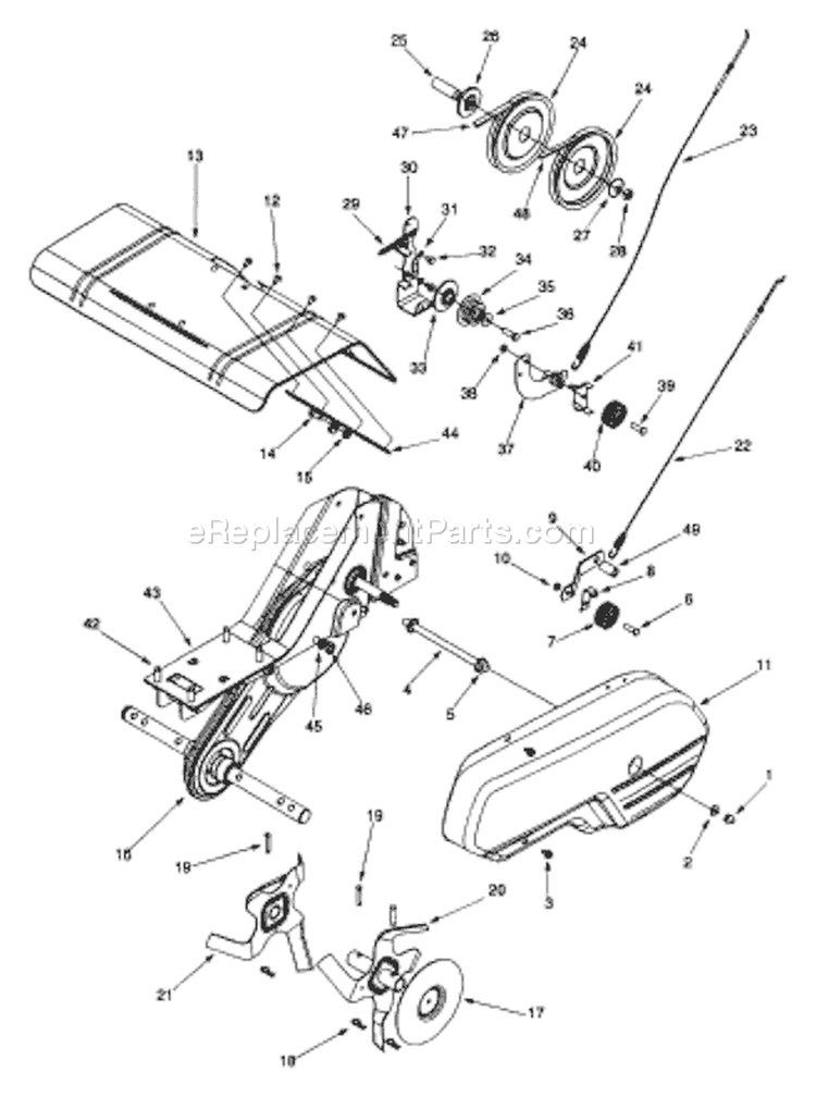 Page A Diagram and Parts List for 21A-394-401 2000 Yard Man Tiller